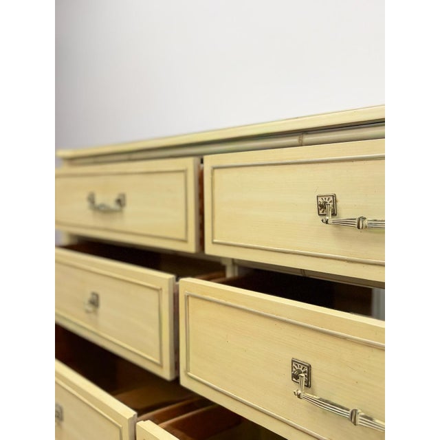 Henry Link Bali Hai Cream Faux Bamboo Six Drawer Dresser Hollywood Regency For Sale - Image 10 of 14