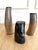 Sculptural set of three vintage polished horn candlesticks in the style of Karl Springer. Organic modern forms crafted...