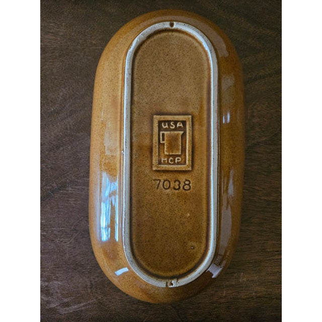 Vintage McCoy Oval Ceramic Dish #7038 For Sale - Image 9 of 12