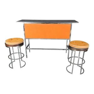 1960s Midcentury Chrome Bar Set - 3 Piece Set