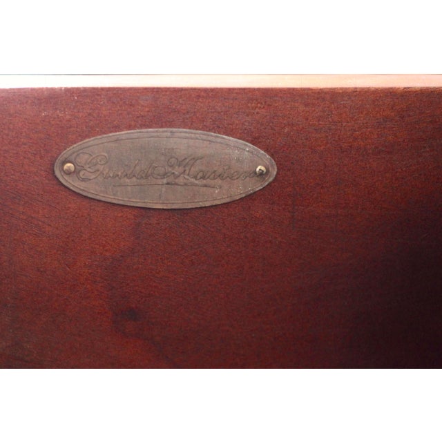 Red and Yellow Handpainted Table From the 1990s by Guildmaster For Sale - Image 10 of 13