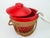 b.f. Goodrich N'icer Red Ice Bucket With Wicker Basket Carrier, 1950's For Sale - Image 13 of 13