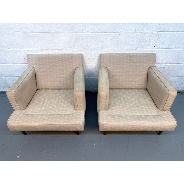 Mid-Century Modern Tufted Slipper Lounge Chairs For Sale - Image 4 of 10
