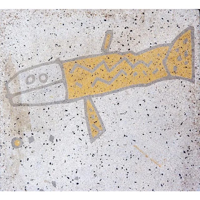 Outdoor Side Table with Fish Stone Slab Top For Sale - Image 6 of 12