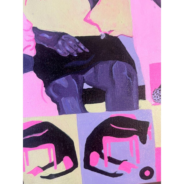 Pink Warmth of Life to Feel Loss, Bunmi. Wall Painting by Victory Anthony Nted (2026), Acrylic and Gouache on Canvas For Sale - Image 8 of 8