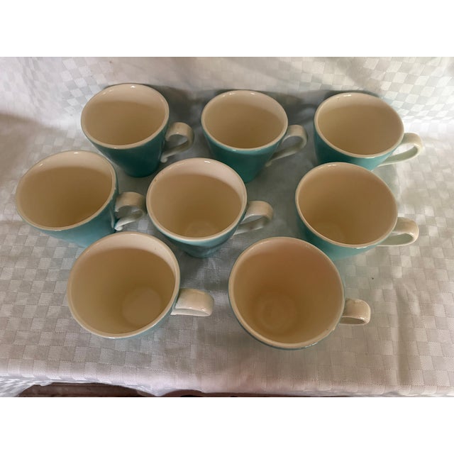 1950s Metlock Mid Century Modern Cups and Saucers - 16 pcs For Sale - Image 12 of 12