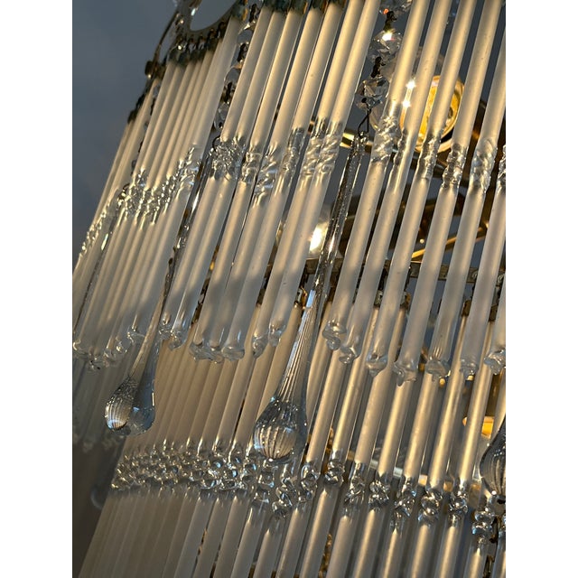 Vintage Opaline Teardrop Rod Chandelier, 1970s For Sale - Image 17 of 18