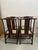 Beautiiful classic dark Elmwood high Yoke back dining chairs, more commonly recognized as Official's Hat Chairs. They are...