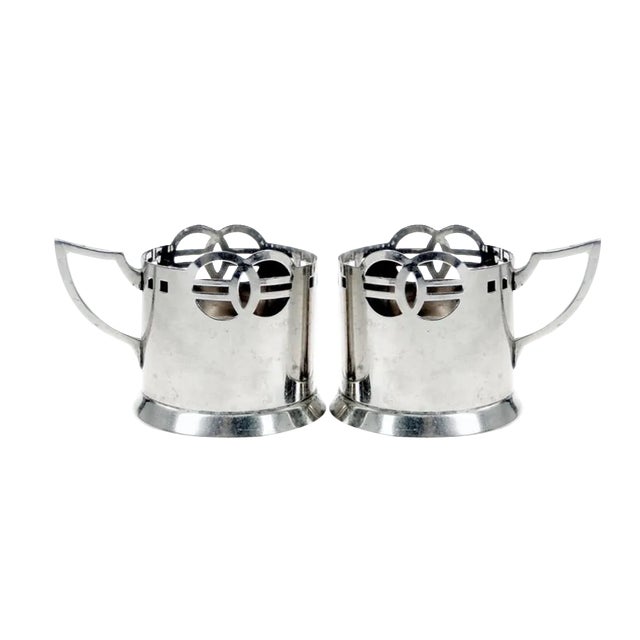 Art Deco Tea Basket from WMF, Germany, 1900s, Set of 2 For Sale