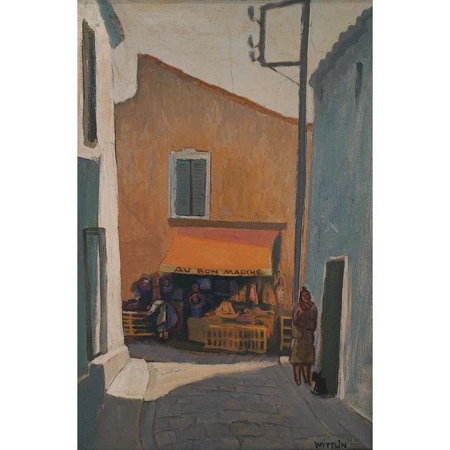 Alois Wittlin, Au bon marché, Fontvieille, Sainte Marie de la Mer, 1954, Oil on Canvas, Framed For Sale - Image 11 of 11