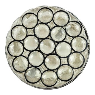 1970s Mid-Century Modern Glass Flush Mount/Ceiling Light From Limburg For Sale