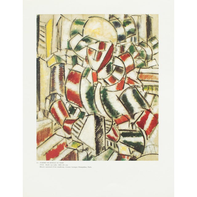 The School of Paris 1990 After Fernand Leger "Woman in Red and Green", Full-Color Parisian Print For Sale - Image 3 of 8