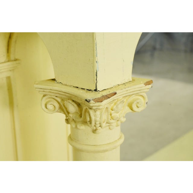 Yellow Reclaimed Yellow Wood Mirrored Overmantel For Sale - Image 8 of 13