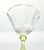 Glass 1930s Vaseline-Uranium Etched Flowers Optic Coupe Champagne Glasses - Set of 3 For Sale - Image 7 of 8