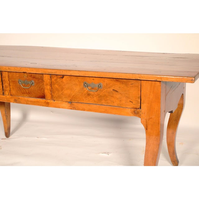 Wood Antique Louis XV Style Provincial Fruit Wood Desk For Sale - Image 7 of 11