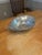 Decorative pewter serving dish with richly embossed fruit and foliage motifs. Crafted in a substantial case metal with an...