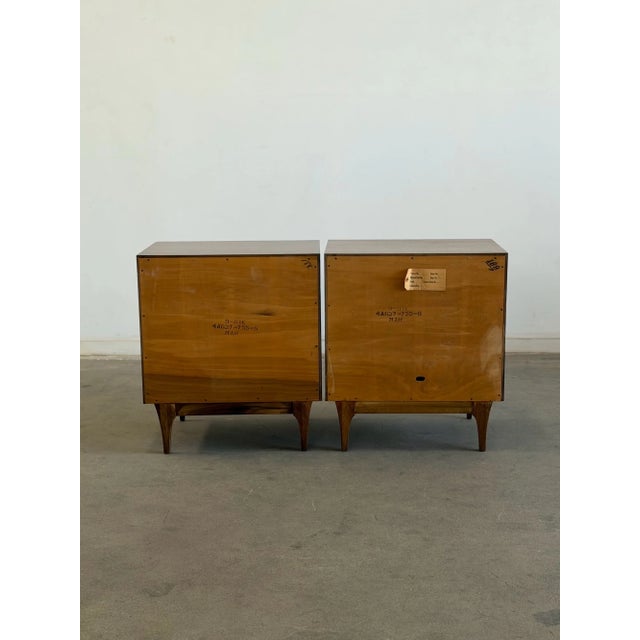 Brown Mid 20th Century Sculptural Nightstands, A Pair For Sale - Image 8 of 11