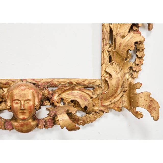 18th Century Italian Baroque Carved Giltwood Picture Mirror Frame For Sale - Image 10 of 18