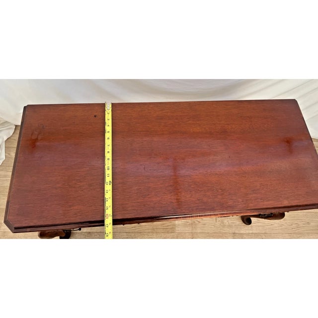 Vintage Desk Vanity, Chippendale Style, Three Dovetail Drawers, Solid Cherry For Sale - Image 11 of 13