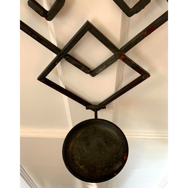 Chinoiserie Chinese Chippendale Chinoiserie Iron Wall Candle Holder or Plant Rack For Sale - Image 3 of 7
