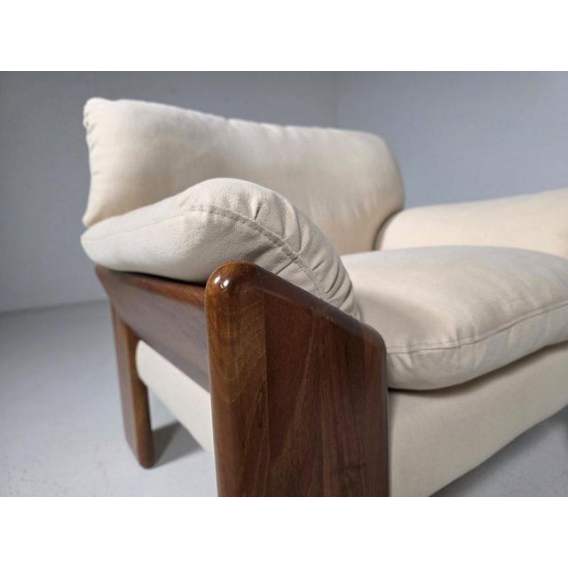 Wood Sapporo Nutwood Armchairs by Mario Marenco for Mobil Girgi, 1970s, Set of 2 For Sale - Image 7 of 9
