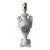 Capture French romance with this vintage lamp. Bright white ceramic lamp with gold detailing. Double arms and scalloping...