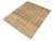 A striking contemporary accent piece, this small area rug features a warm camel brown hand-spun wool base artistically...