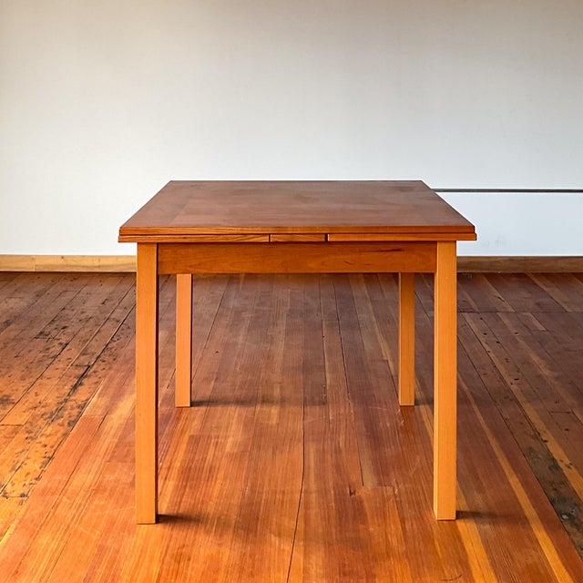 1990s Danish Modern Teak Extension Dining Table For Sale - Image 9 of 18