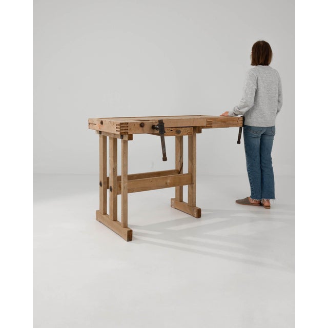 Traditional 20th Century Belgian Wooden Work Table For Sale - Image 3 of 18