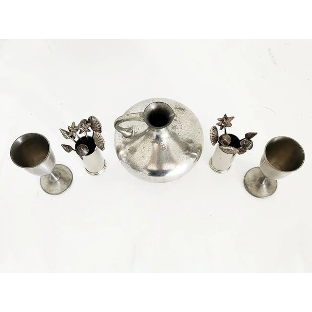 Vintage Mini Pewter Cocktail Barware Set, 21 Pieces For Sale - Image 9 of 11