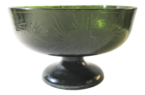 Art Deco French Glass Compote Circa. 1940s'