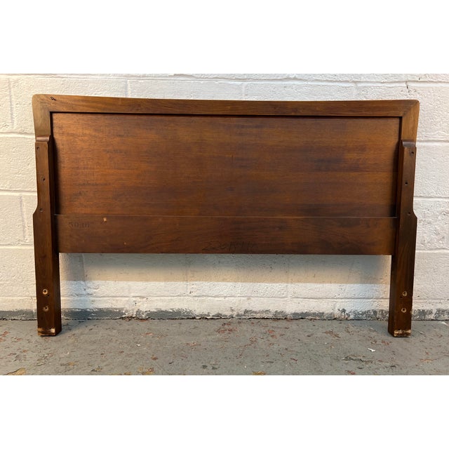 Wood Vintage Walnut 'Circa 60' Headboard by Henredon For Sale - Image 7 of 9