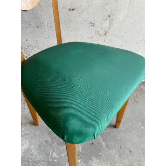 Brown Heart Model Chairs by René-Jean Caillette, 1950s, Set of 6 For Sale - Image 8 of 17