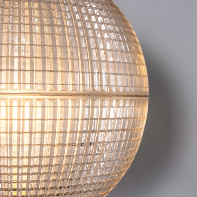 Black Vintage Holophane Parisian Glass Globe Lamp, 1960s For Sale - Image 8 of 18