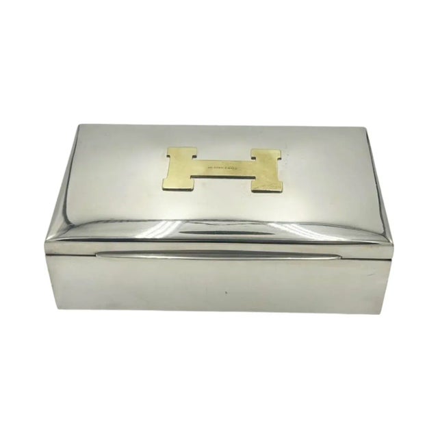 Mid 20th Century Vintage Hermes Paris H Box Jewelry Trinket