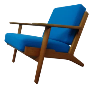 Danish GE290 Chair in Oak and Kvadrat Hallingdal by Hans J. Wegner for Getama, 1960s