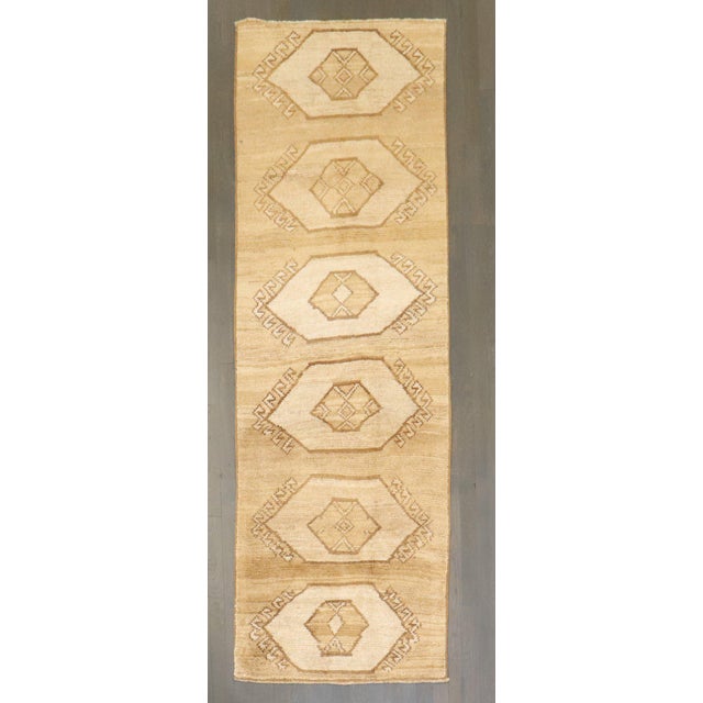 Traditional Vintage Zabihi Collection Geometric Tribal Turkish Runner - 2'7" x 7'10" For Sale - Image 3 of 8