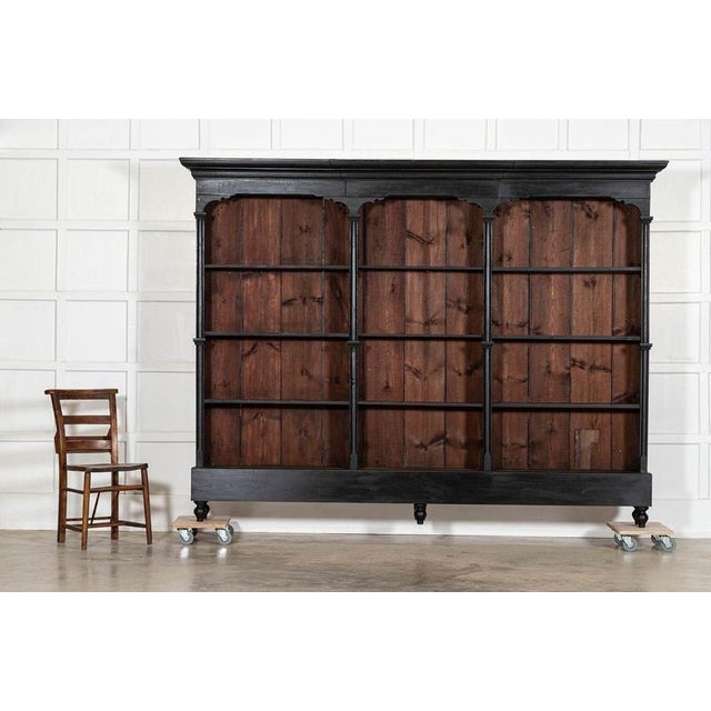 19th Century Ebonised Pine Bookcase, 1879 For Sale - Image 3 of 16