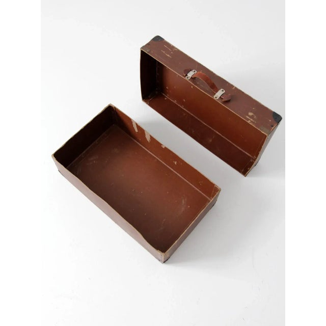 Brown Vintage Laundry Mailing Box For Sale - Image 8 of 9