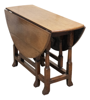 English Oak Drop-Leaf Table, 19th Century
