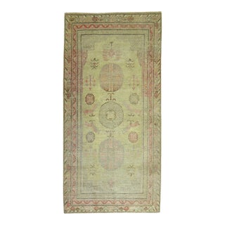 Late 19th Century Antique Zabihi Collection Mustard Khotan Rug - 5' x 9'3" For Sale