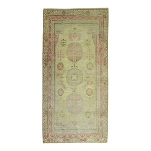 Late 19th Century Antique Zabihi Collection Mustard Khotan Rug