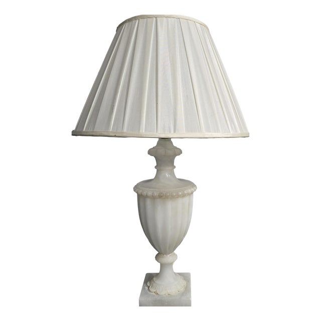 Large Alabaster Table Lamp, 1920s For Sale