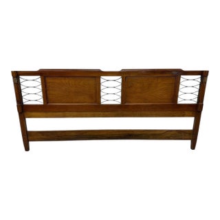 Vintage Italian Cherry Wood King Size Headboard For Sale