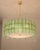 Contemporary Modern Italian Green“Tropical” Murano Glass Gold Round Chandelier by Simoeng For Sale - Image 4 of 5