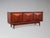 Mid-Century Modern Restored United Diamond Front Dresser Nine Drawer Walnut Lowboy For Sale - Image 3 of 10