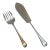 1980s Silver Plated Pair Fish Servers, Fish Serving Fork & Fish Serving Knife, Feather Edge. For Sale