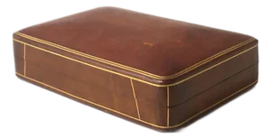 Italian Leather Jewelry Box, Mid-20th Century, Italy