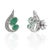 Not Yet Made - Made To Order Art Nouveau Inspired 1.85 Ct Emerald & Diamond Stud Earrings - A Pair For Sale - Image 5 of 13
