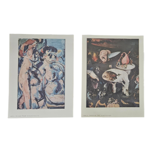 Late 20th Century Pair of Art Prints by Bosch and Rouault, Unframed